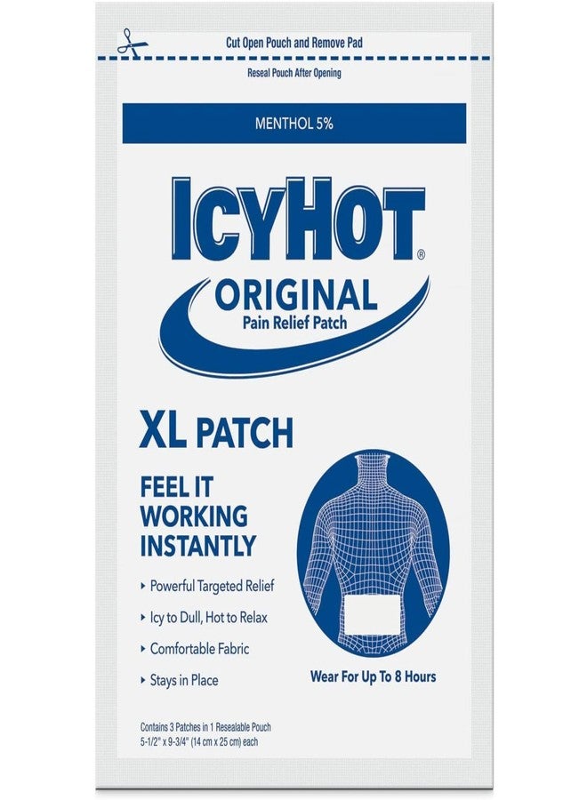 ICY HOT Medicated Patches Extra Strength Extra Large (Back) 3 Each (Pack of 7) - Image 4